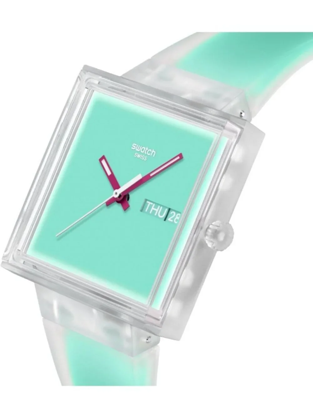 Unisex Green Casual Watch Bio-sourced Quartz Square Analog Stylish Wrist Watch